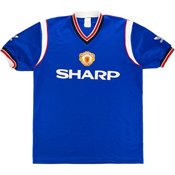 Tailandia Camiseta Manchester United Tercera Equipación Retro 1984 1986 Azul